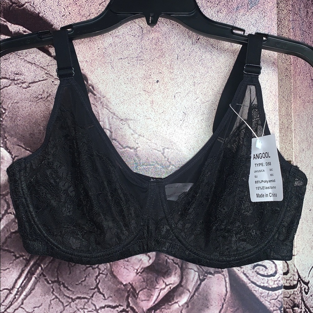 Black Lace Bra